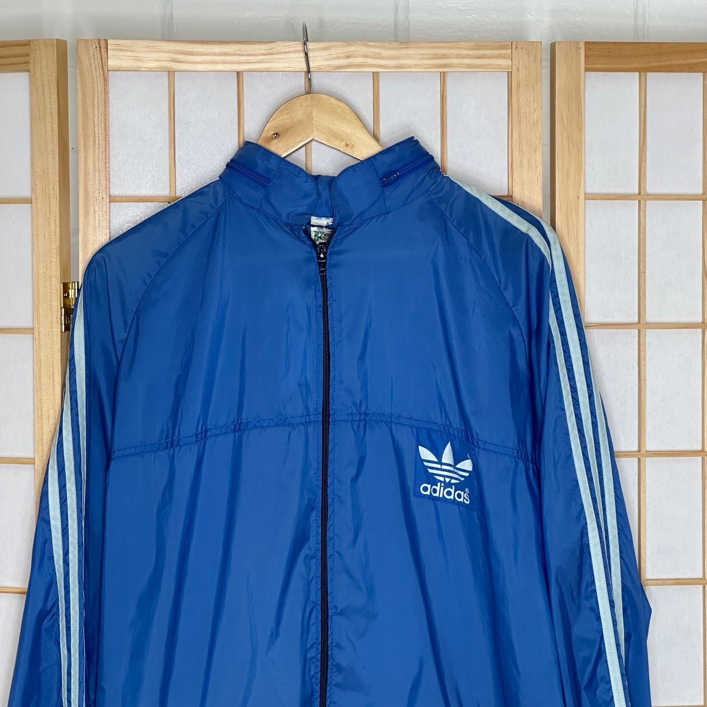 Vintage Light Blue Adidas Spray Jacket (L)