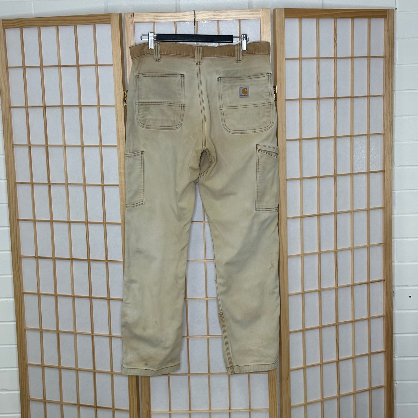 Carhartt Bone Double Knee Cargos (34 X 30)