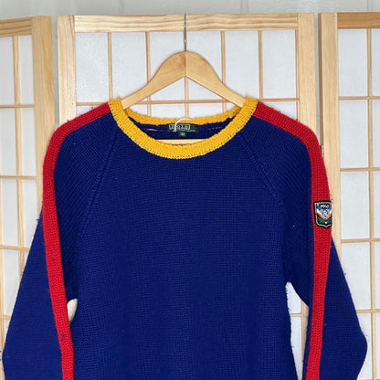 Ralph Lauren Blue Uni Crest Knit (S)