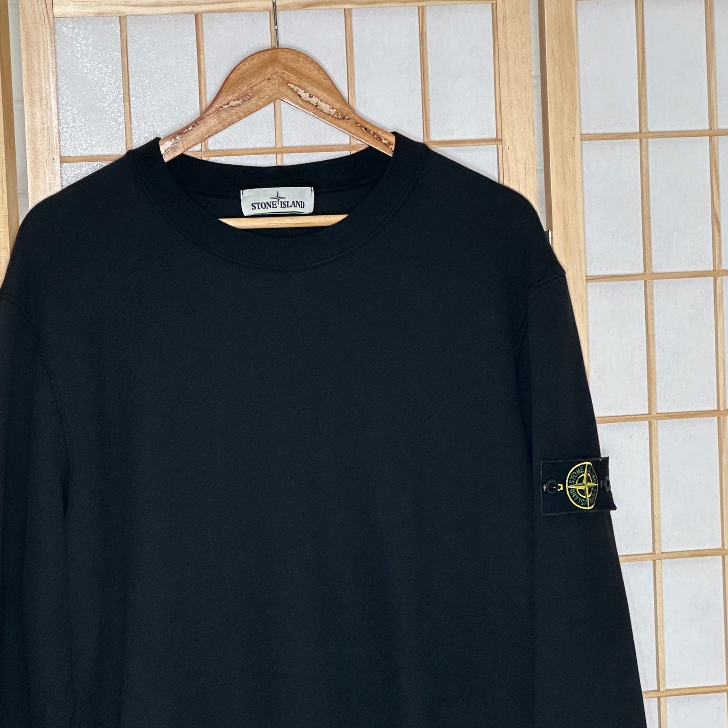 Stone Island Black Crewneck (XL)