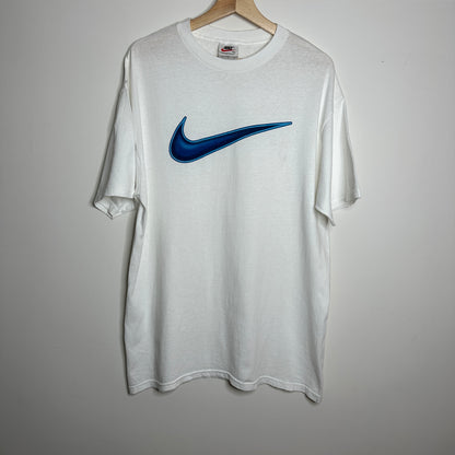 90’s Nike Blue Swoosh Tee (Medium)