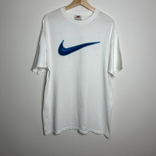 90’s Nike Blue Swoosh Tee (Medium)