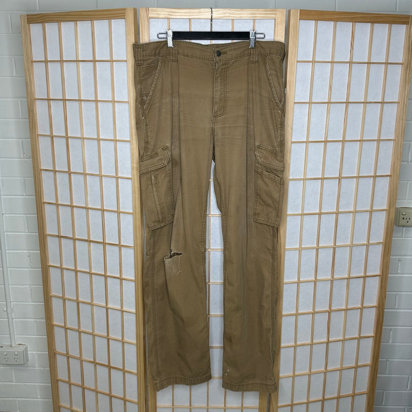 Carhartt Rip Stop Bone Cargos (36 X 34)