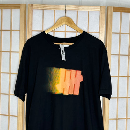 Undefeated Black Tee Spray Print New (Large)