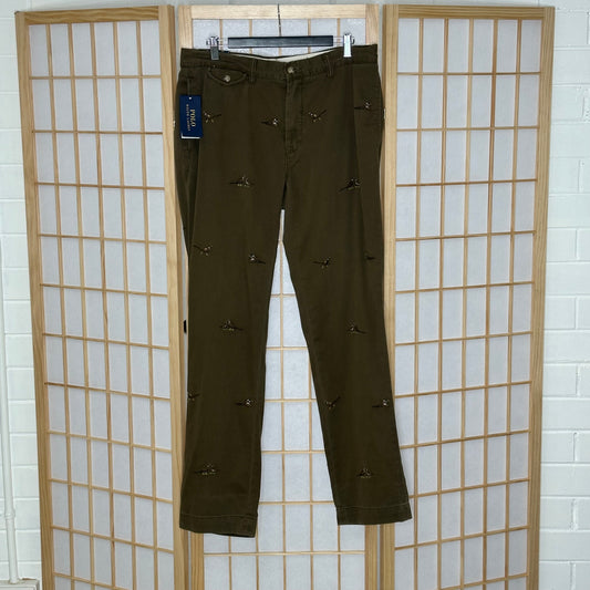 Ralph Lauren Khaki Fowl Bird Pants (34)