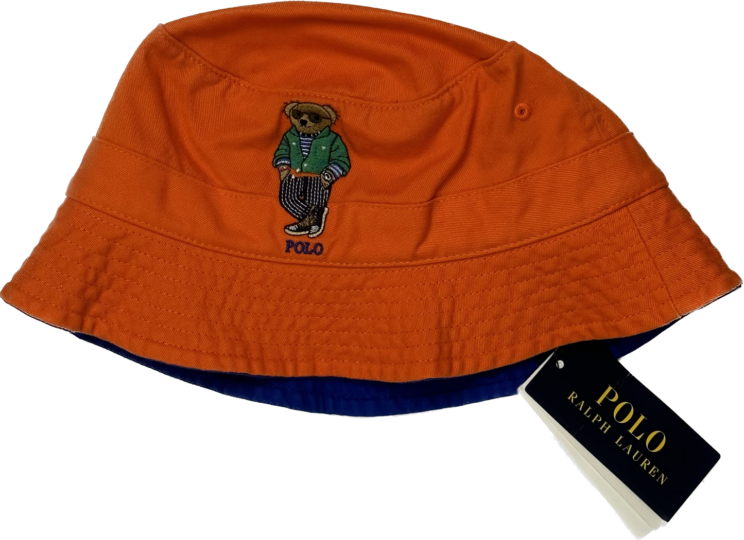 Polo Bear Orange Bucket Hat New (S/M)