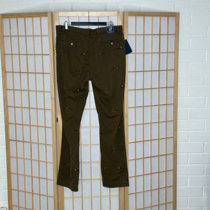 Ralph Lauren Khaki Fowl Bird Pants (34)