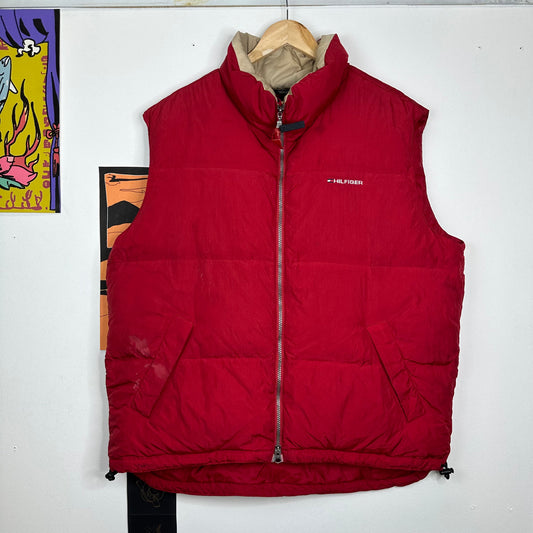 Tommy Hilfiger Red Puffer Vest (XL)