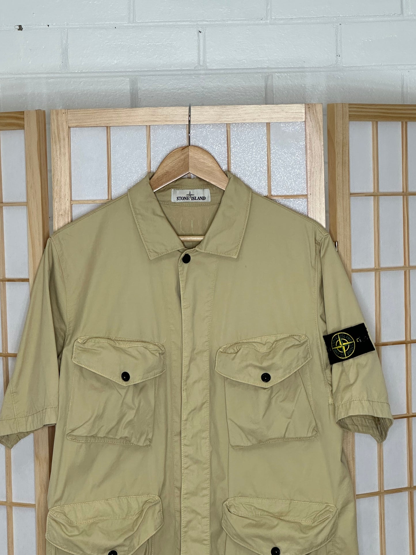 Stone Island Light Khaki Short Overshirt (M)