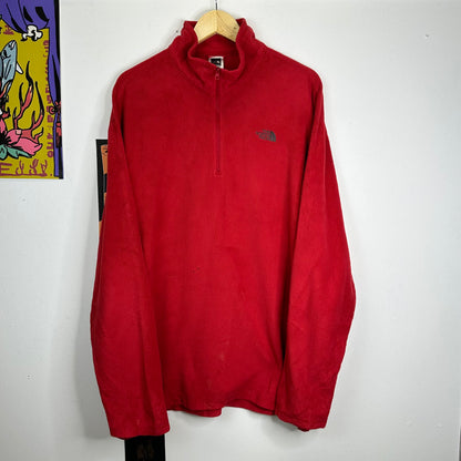 The North Face Red Fleece 1/4 Zip (XL)