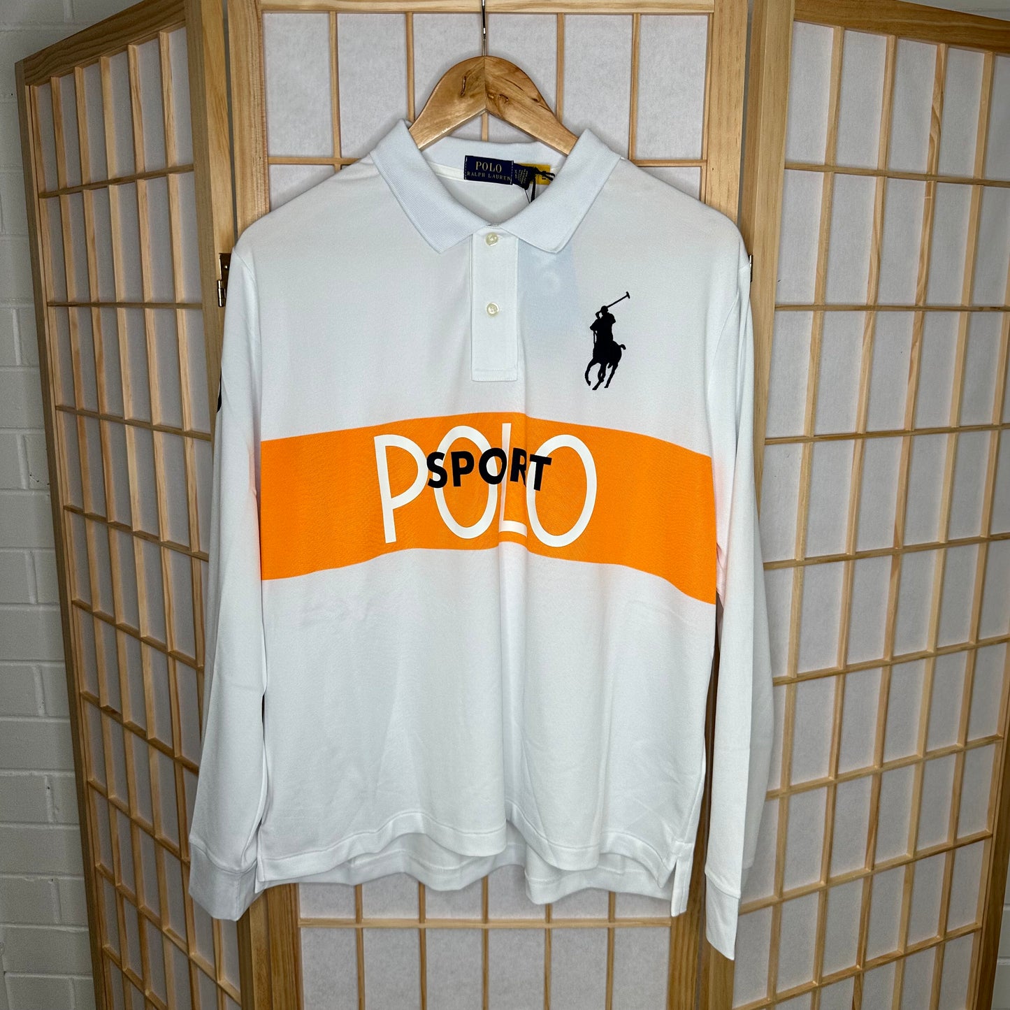 Ralph Lauren Polo Sport Long Sleeve Polo AO White New