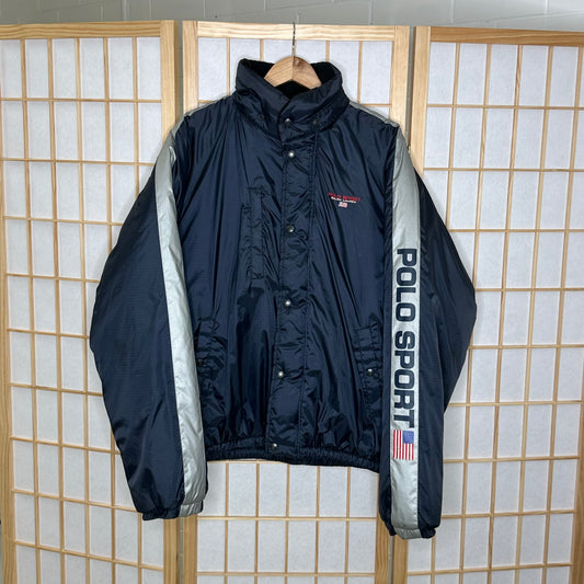 Polo Sport Navy Spellout Puffer (XL)