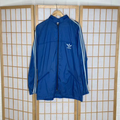 Vintage Light Blue Adidas Spray Jacket (L)