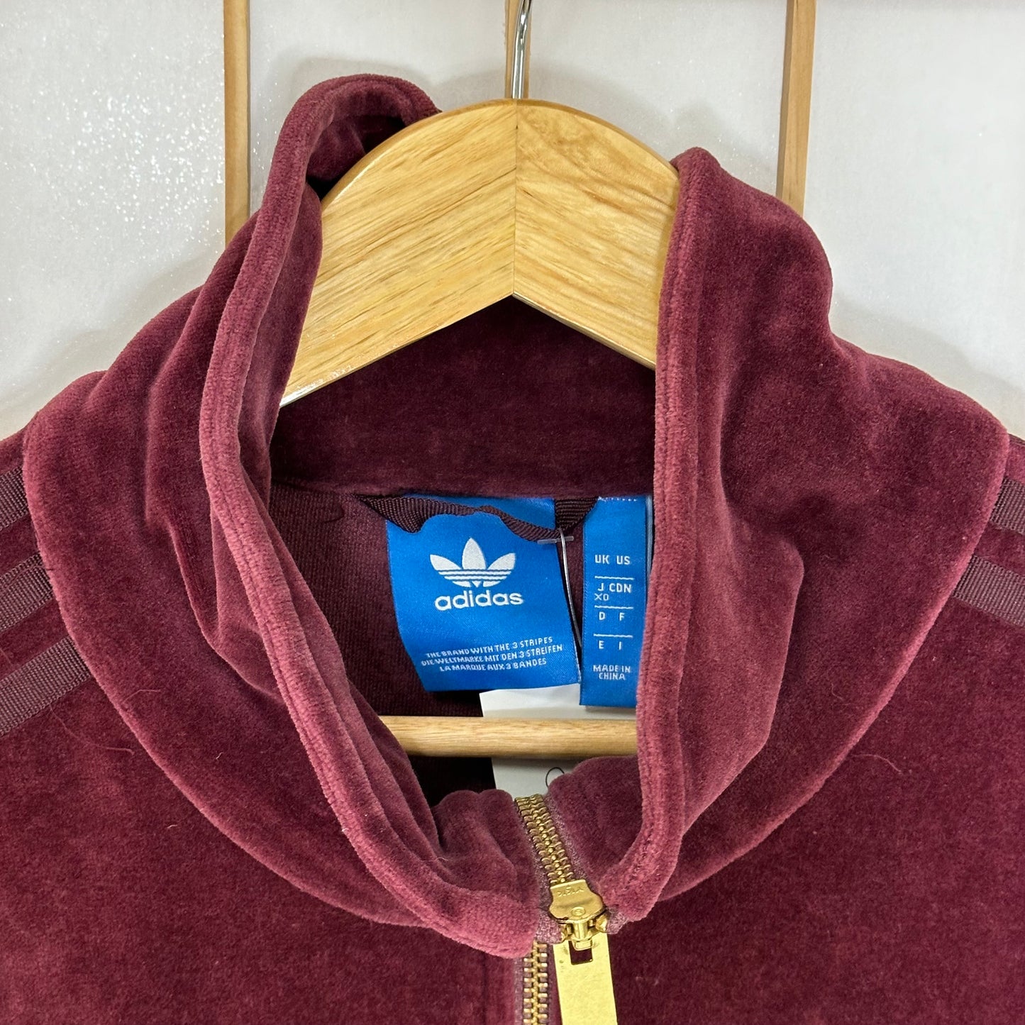 Adidas Velour Maroon Tracksuit