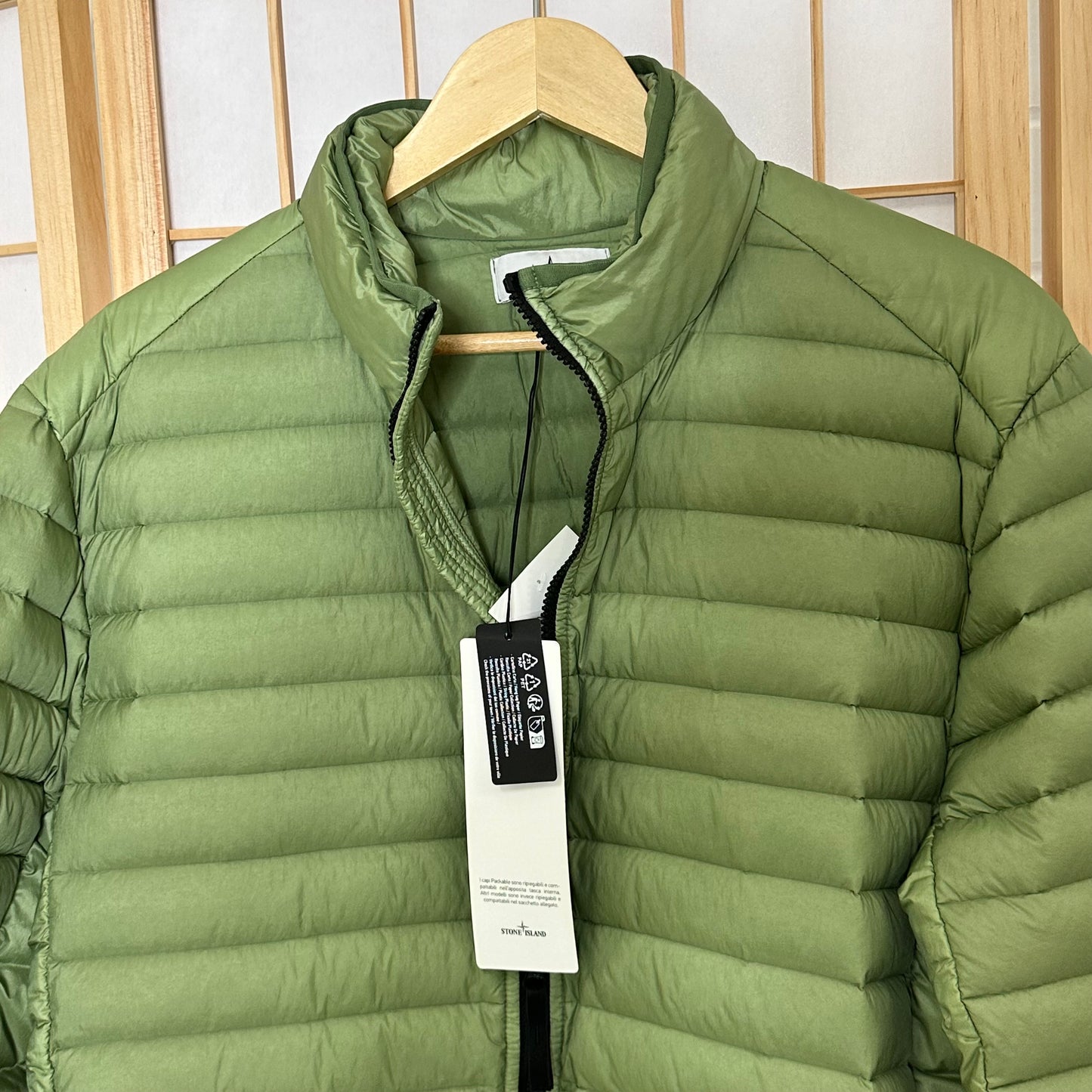 Stone Island Loom Woven Sage Down Jacket (L)