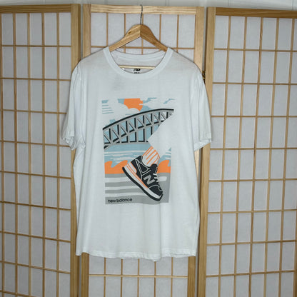 New Balance White Running Tee (XL)