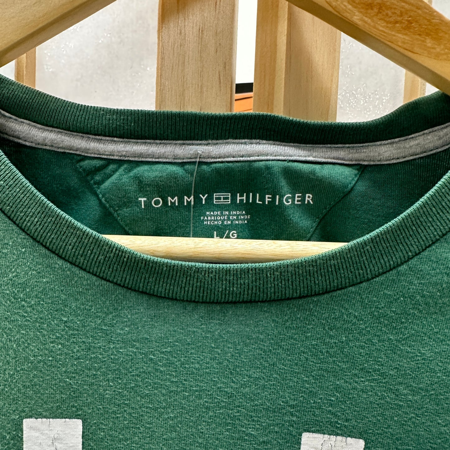 Green Tommy Hilfiger Spellout Tee (L)