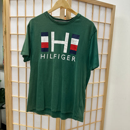 Green Tommy Hilfiger Spellout Tee (L)