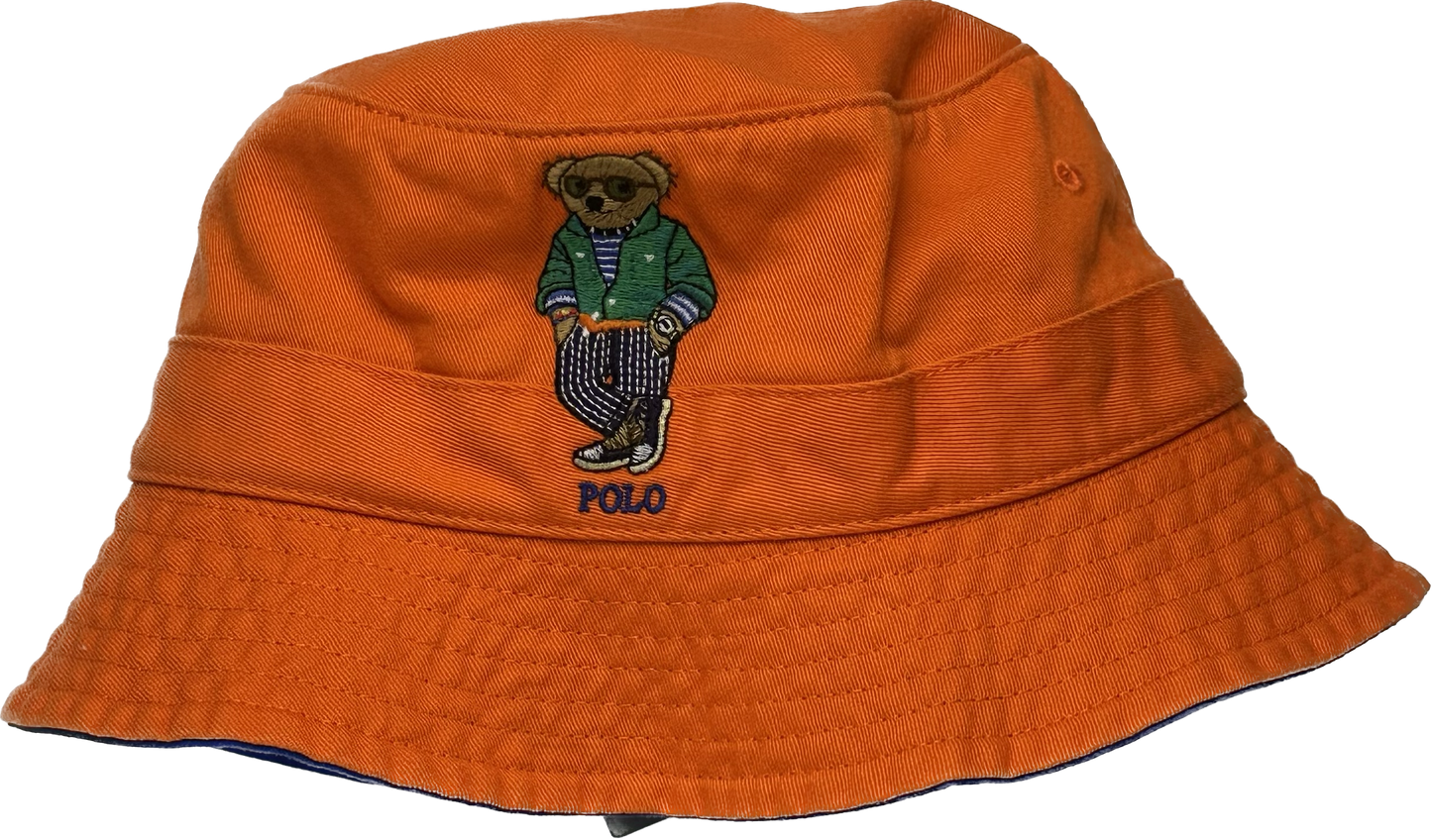 Polo Bear Orange Bucket Hat New (S/M)