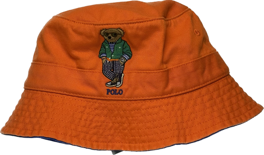 Polo Bear Orange Bucket Hat New (S/M)