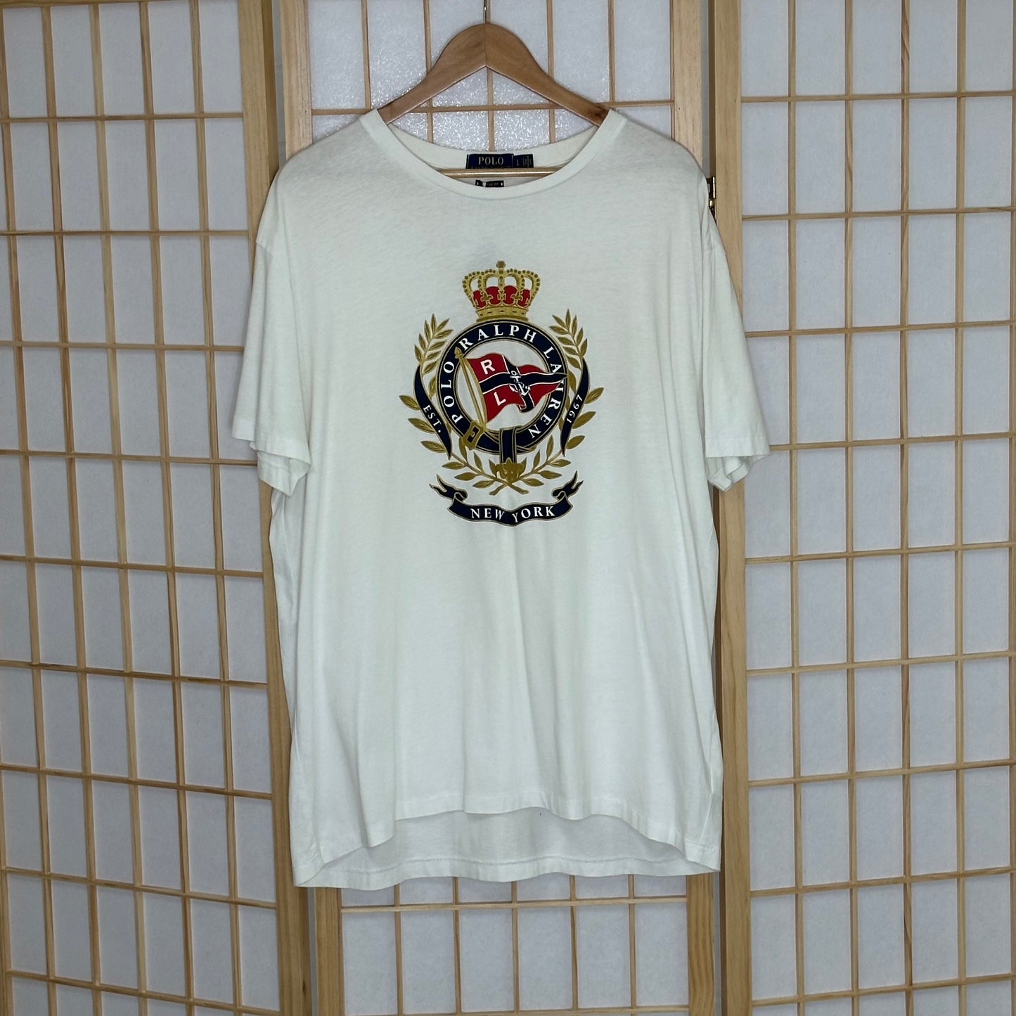 Polo White Crown Tee (L)