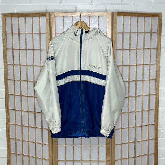 Nike Blue & White Basketball Jacket (Youth M)