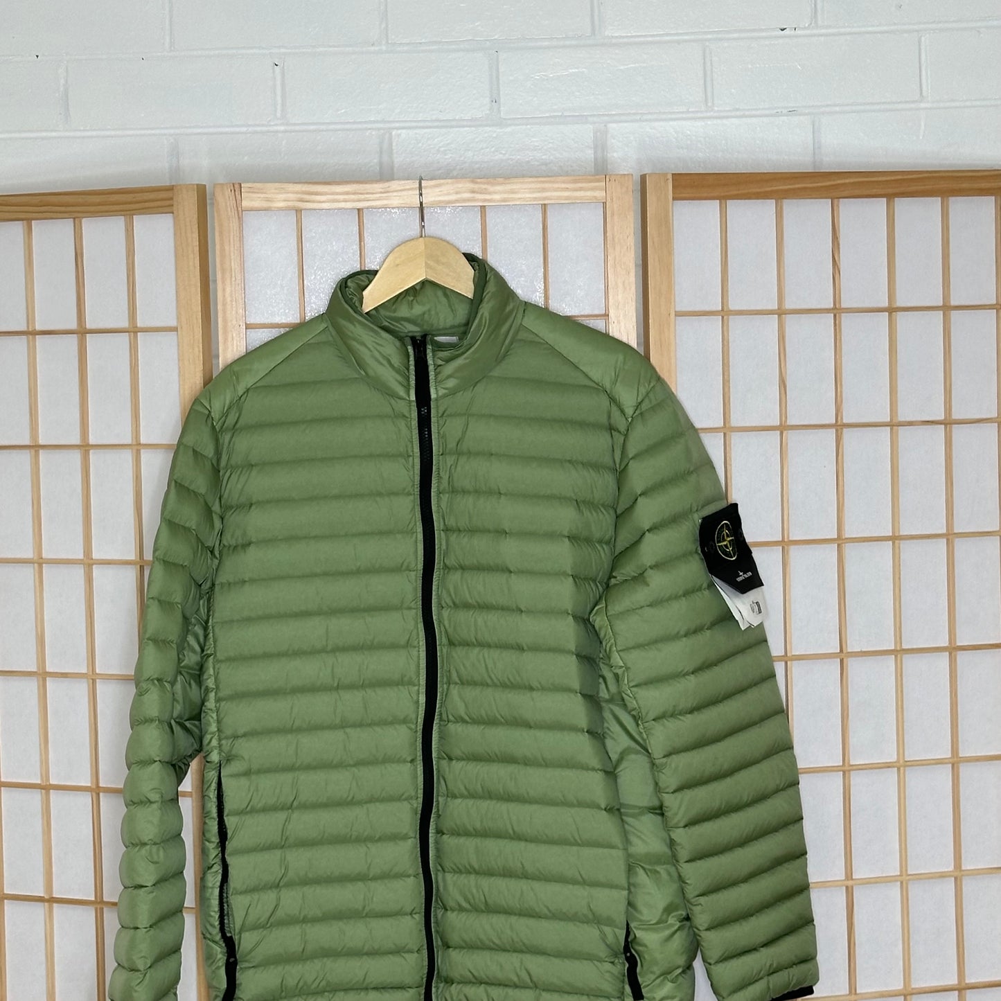 Stone Island Loom Woven Sage Down Jacket (L)