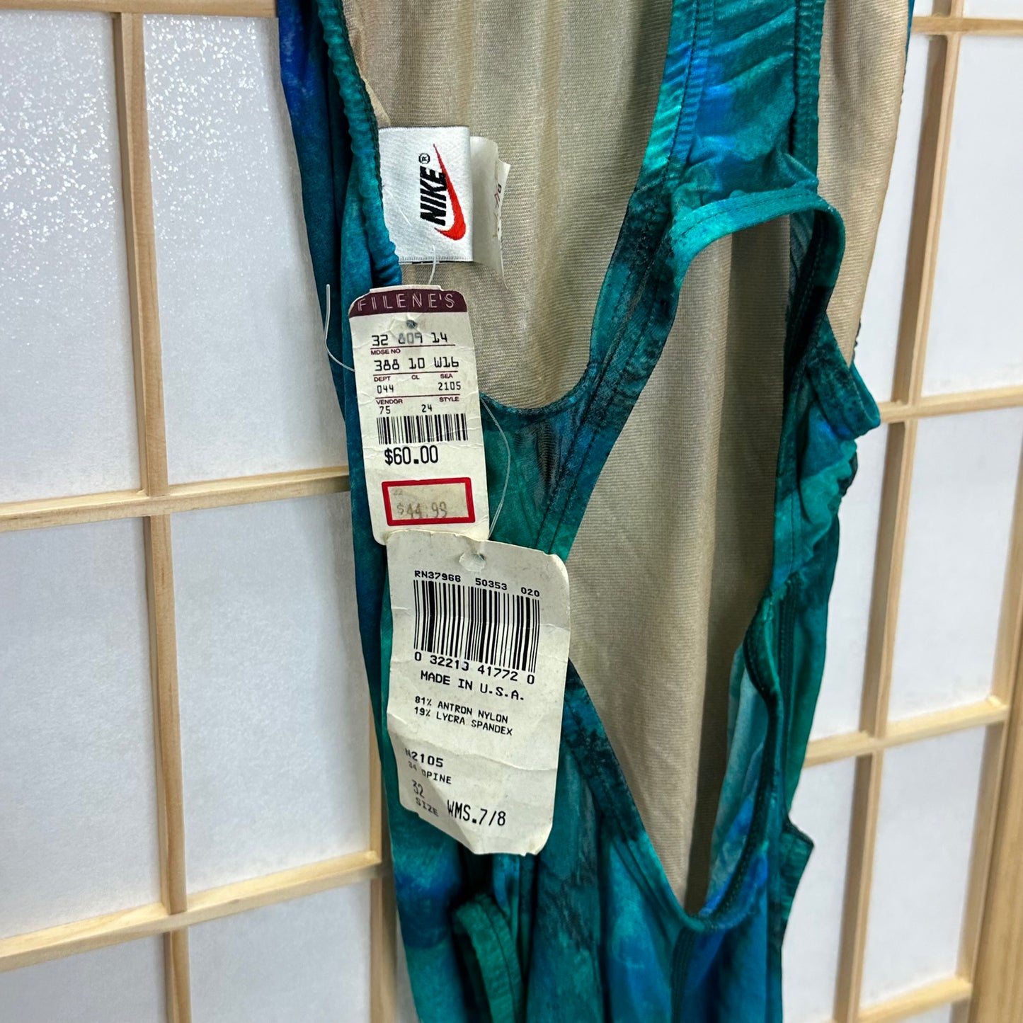 Nike Vintage Swimsuit Green New (Women's 7/8)