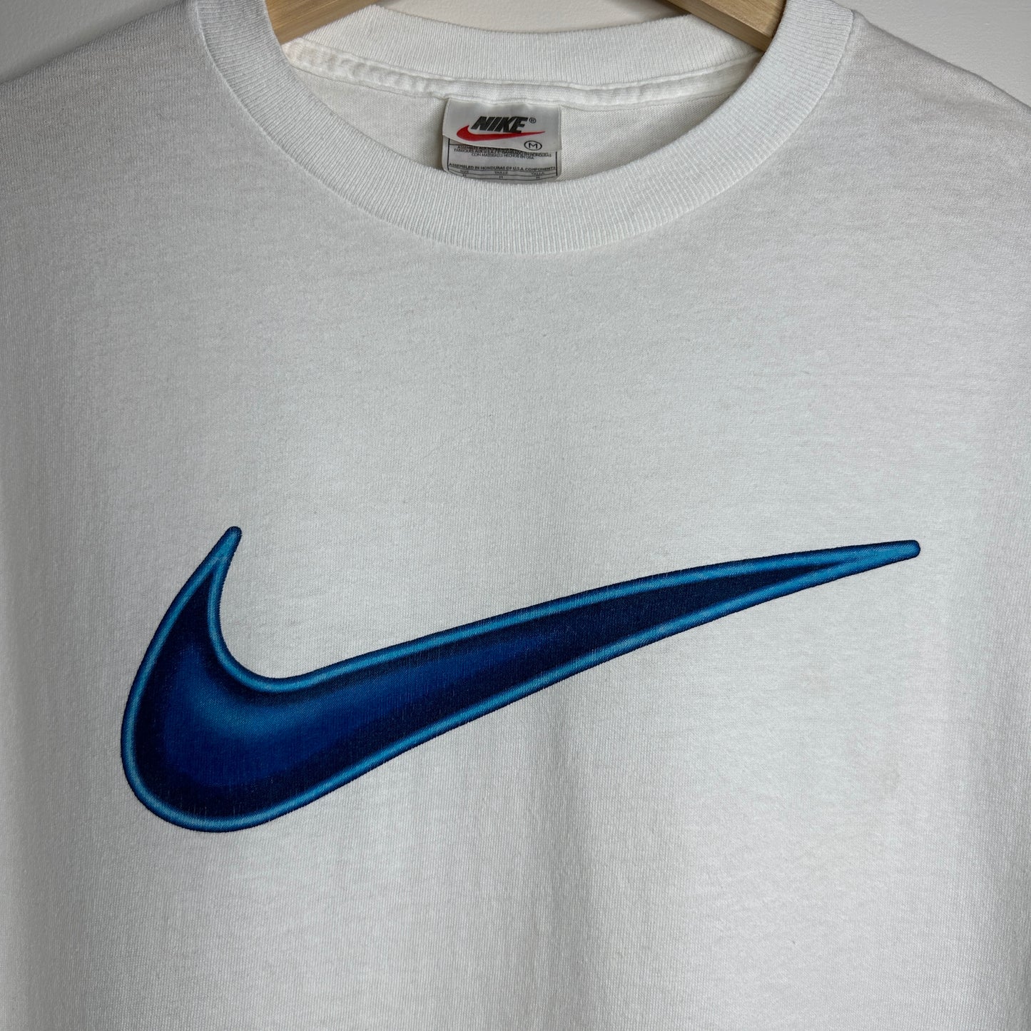 90’s Nike Blue Swoosh Tee (Medium)