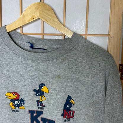 Kansas Jayhawks Mascot Tee Grey (L)