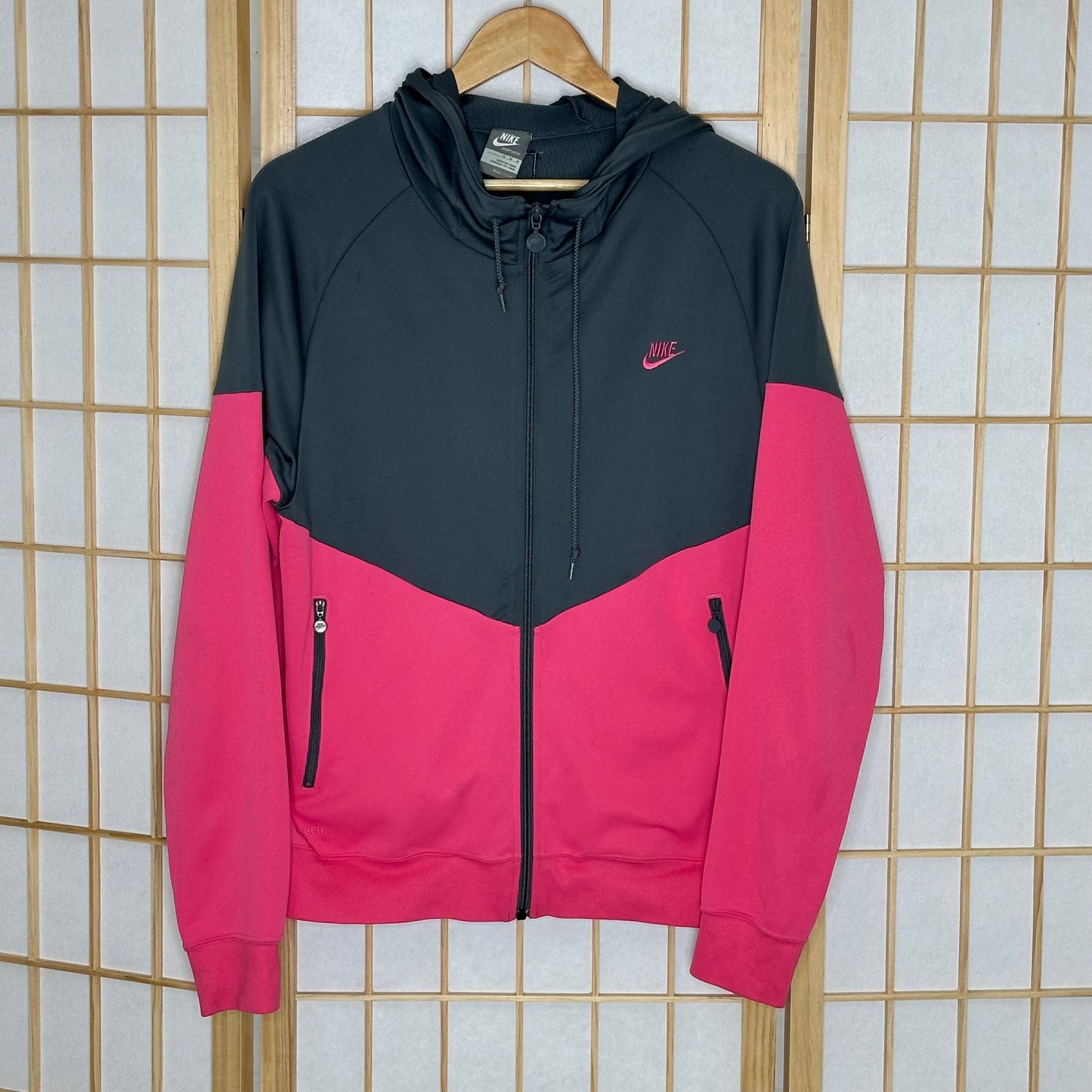 00's Nike Pink/Grey Hoodie (M)