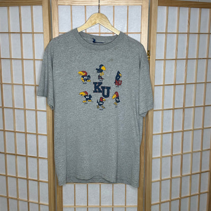 Kansas Jayhawks Mascot Tee Grey (L)