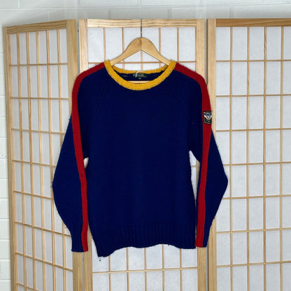 Ralph Lauren Blue Uni Crest Knit (S)