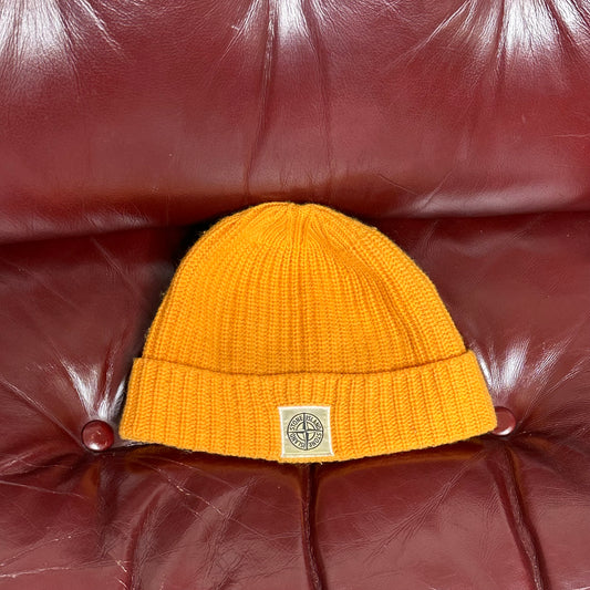 Stone Island Orange Beanie