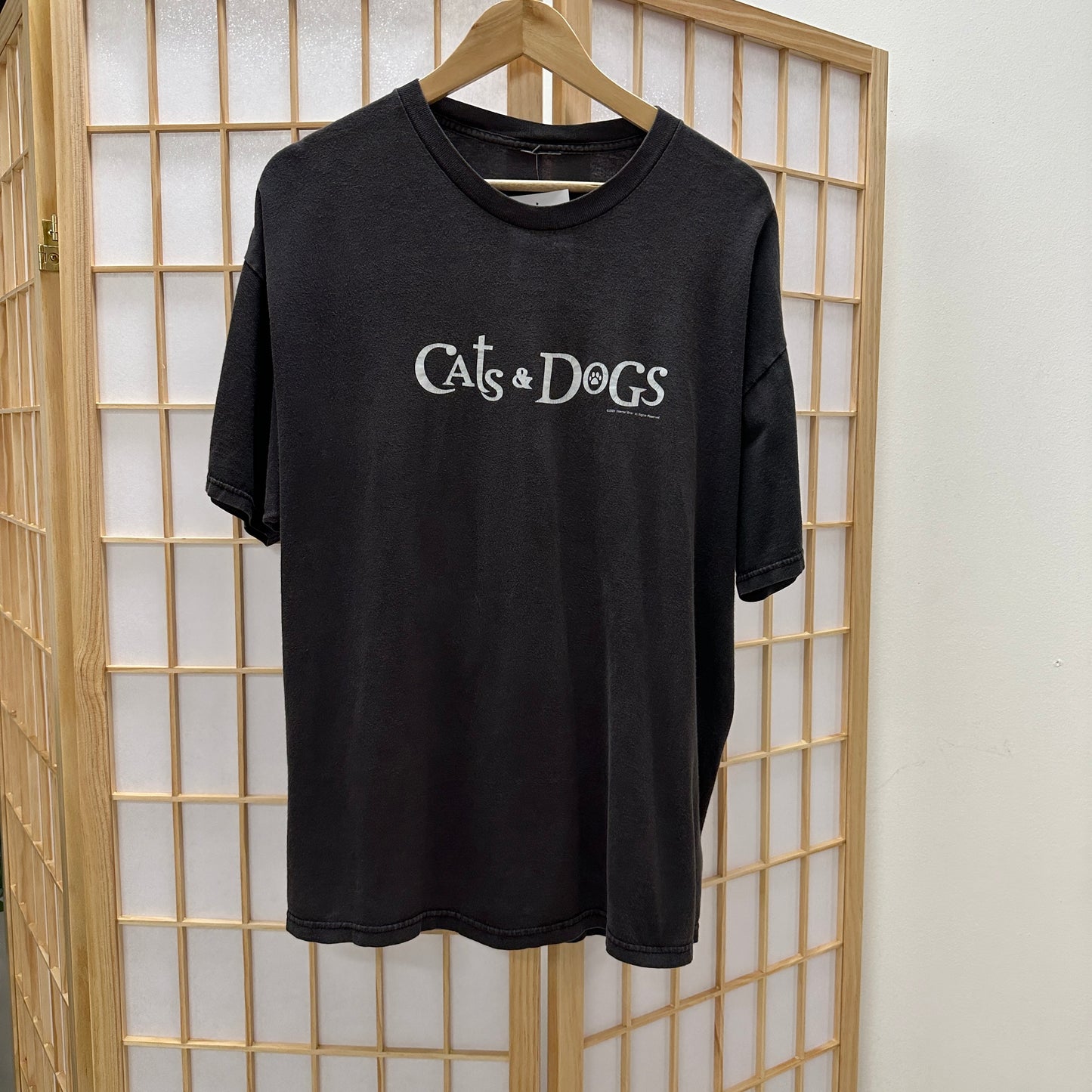 Cats & Dogs Black 2001 Movie Promo Tee (L)