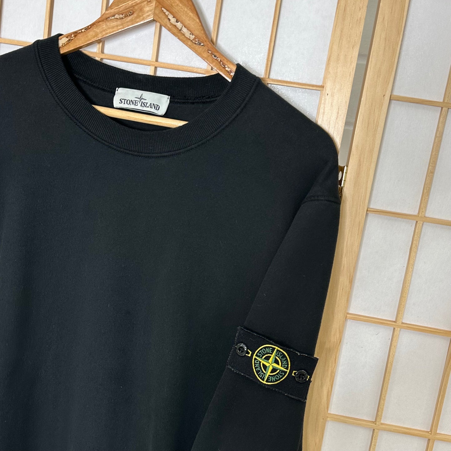 Stone Island Black Crewneck (XL)