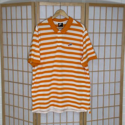 Nike Stripe White/Orange Polo (XXL)