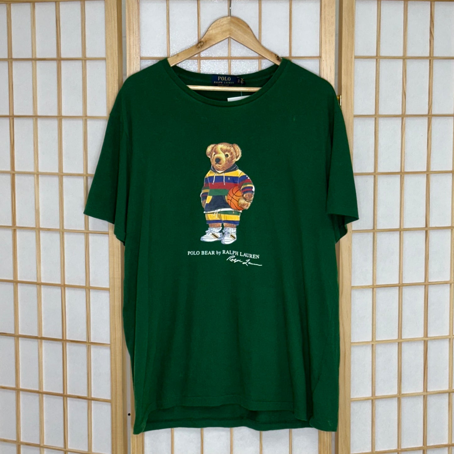 Polo Bear Green Basketball Bear Tee (XL)