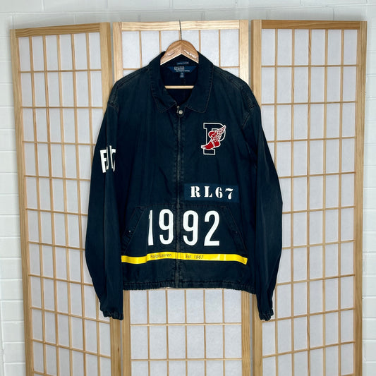 Ralph Lauren Indigo Denim Stadium Bomber (XXL)