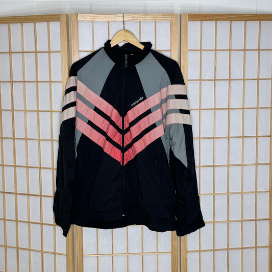 Vintage Adidas Black/Red Jacket (M)