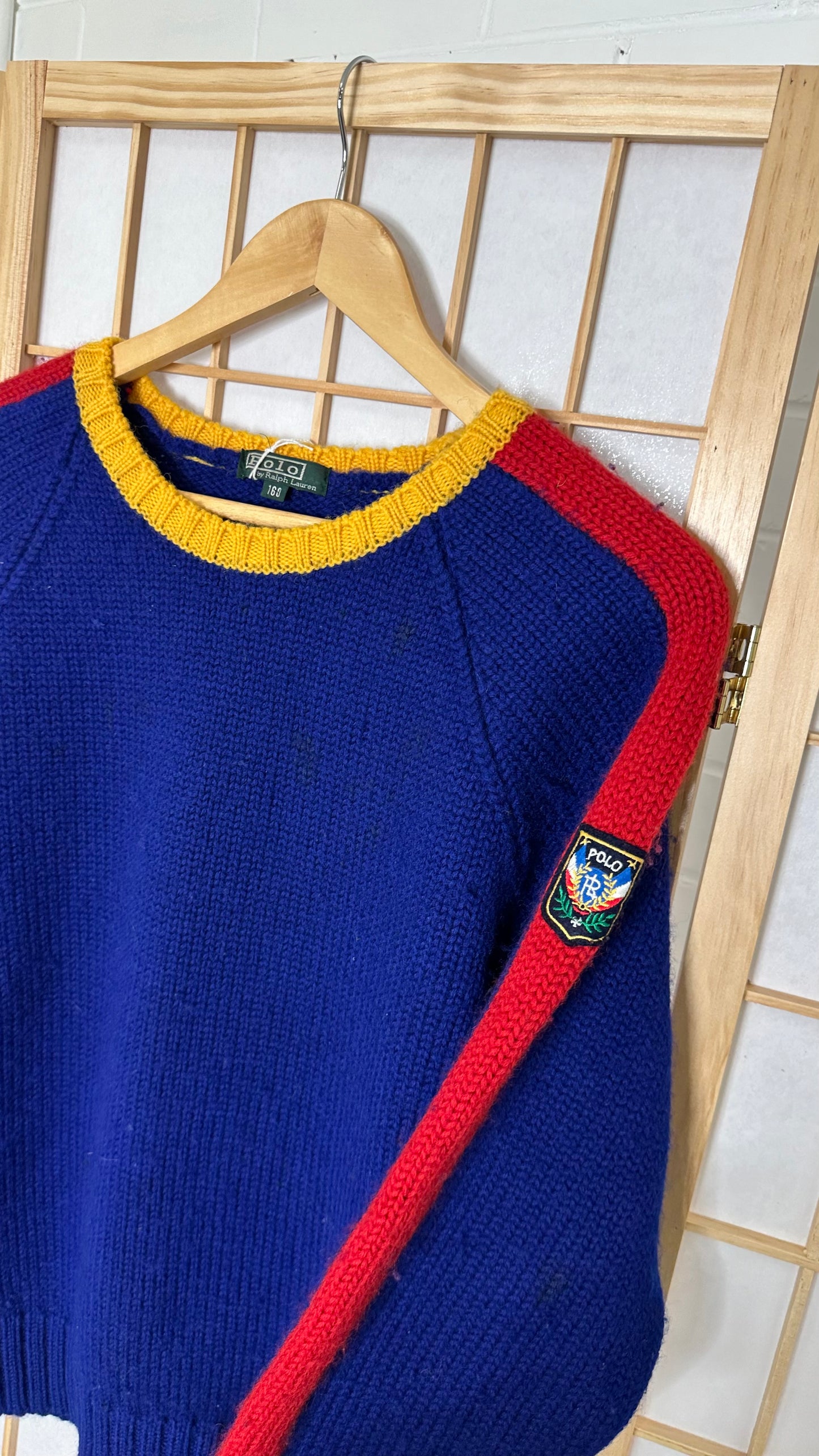 Ralph Lauren Blue Uni Crest Knit (S)