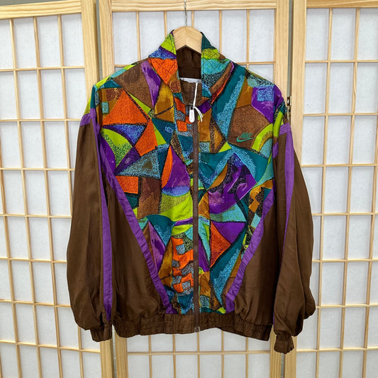 Nike Vintage Patchwork Graphic Jacket (Women's L)