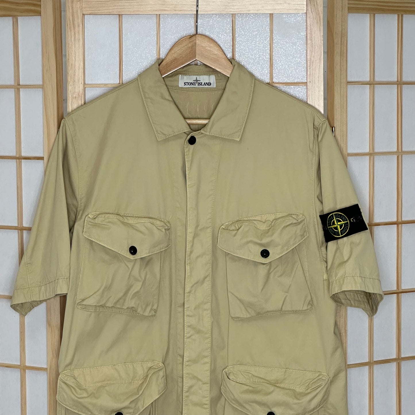 Stone Island Light Khaki Short Overshirt (M)