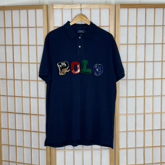 Ralph Lauren Embroidered Polo Spellout New (XL)