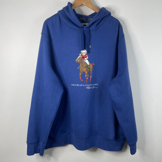 Blue Polo Bear Horse Hoodie New (XXL)