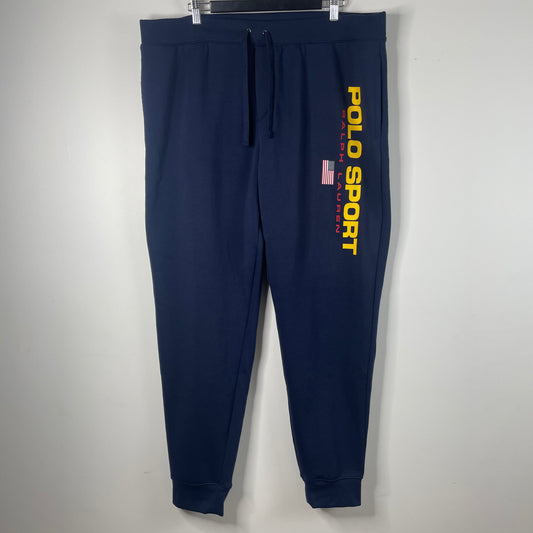 Polo Sport Navy Spellout Track Pants New (XXL)