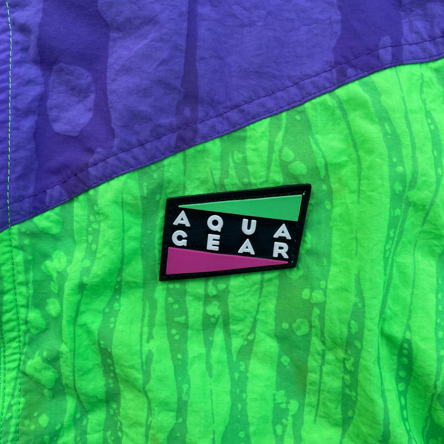 Nike Aqua Gear Zip Up Jacket Green & Purple (Medium)