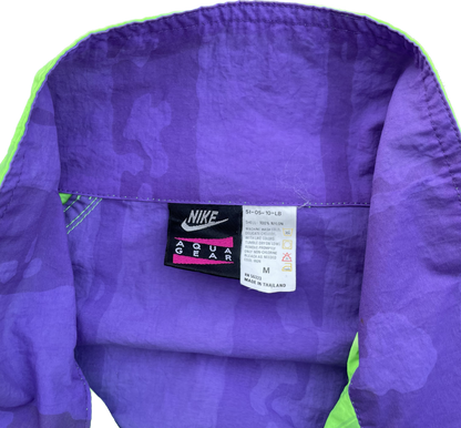 Nike Aqua Gear Zip Up Jacket Green & Purple (Medium)